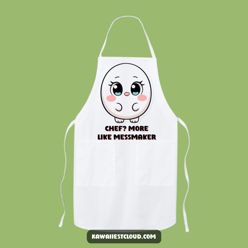 Funny Ovular Character Apron: Innocent Eyes Kitchen Fun, Great Cooking Funny Gift