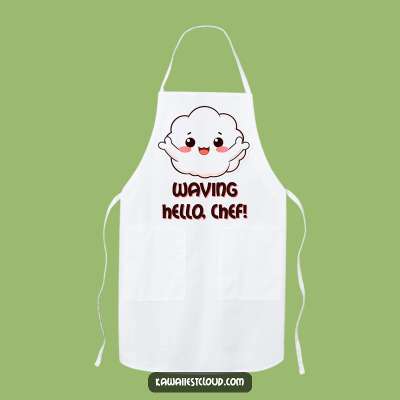 Funny Waving Cloud Apron: Cook with a Smile and Joyful Flair!