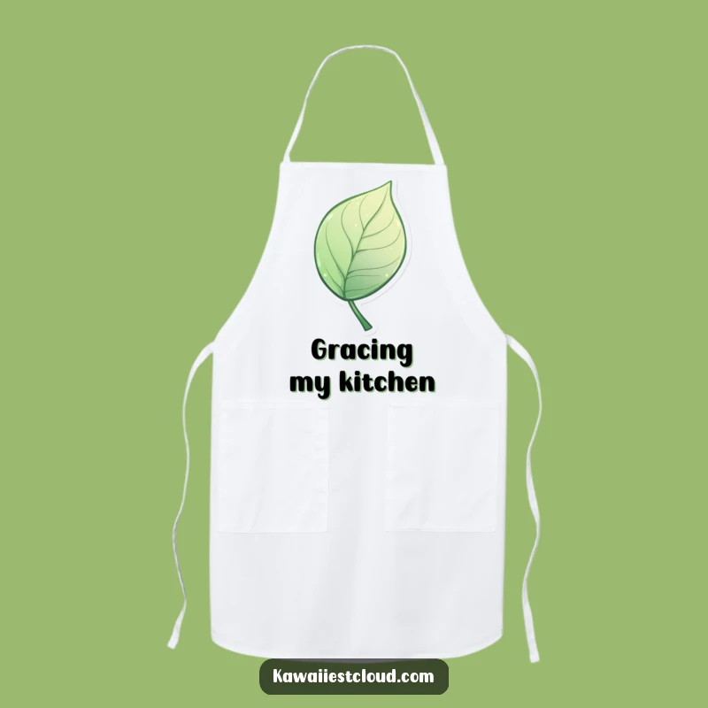 Chef Funny Leaf Apron: Artistic Curve Style, A Whimsical Humorous Gift for Kitchen Fun