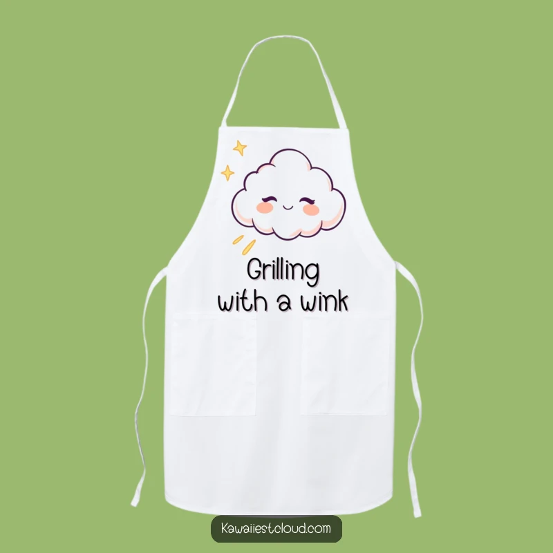 Funny Winking Cloud Apron - Magical Cooking, Kitchen Sparkle & Practical Gift