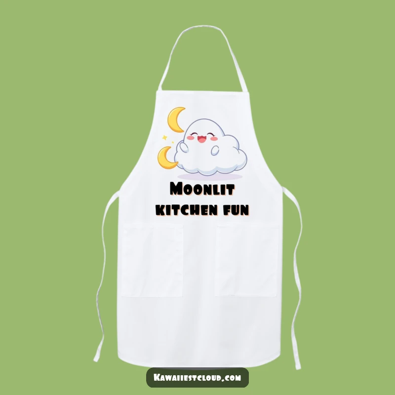 Funny Cloud Moon Play Apron: Cook with Whimsical Celestial Fun!