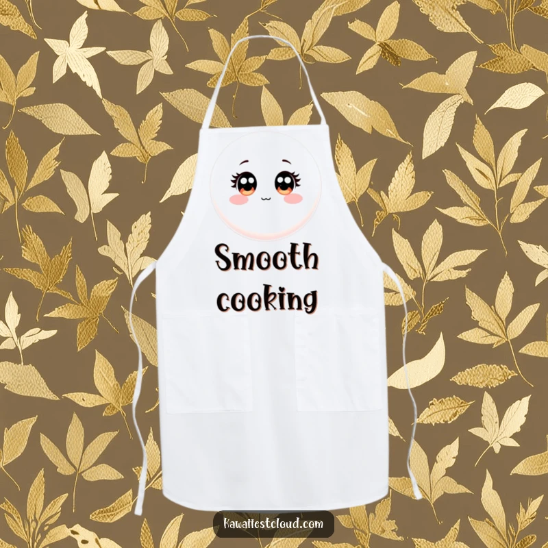 Funny Apron: A smooth, round object with innocent, wide eyes, bringing a touch of gentle humor to kitchen tasks.