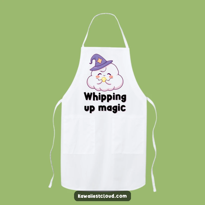 Funny Wizard Cloud Apron: Cook with Magical Flair Gift