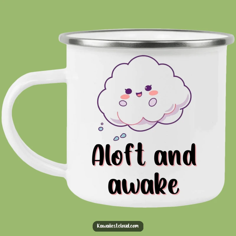 Durable Funny Shimmer Cloud Camping Mug: Adventure with Playful Iridescent Sparkle