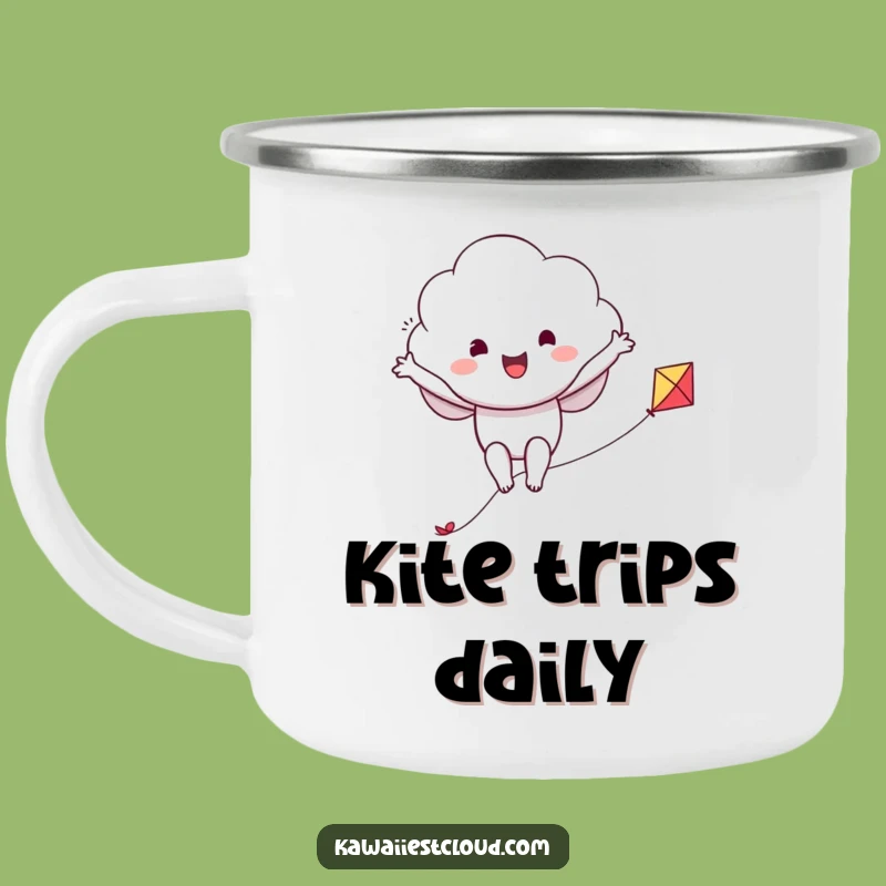 Funny Cloud Kite Rider Camping Mug: Enjoy Adventures with This Hilarious Outdoor Mug