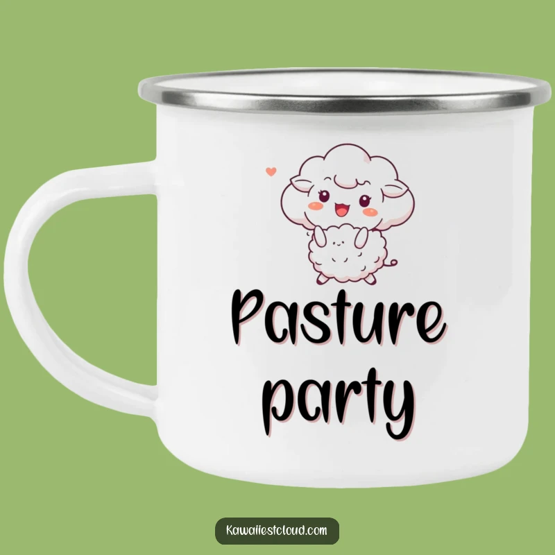 Funny Cloud Sheep Bounce Camping Mug: Joyful Outdoor Cup, Perfect Humorous Adventure Gift