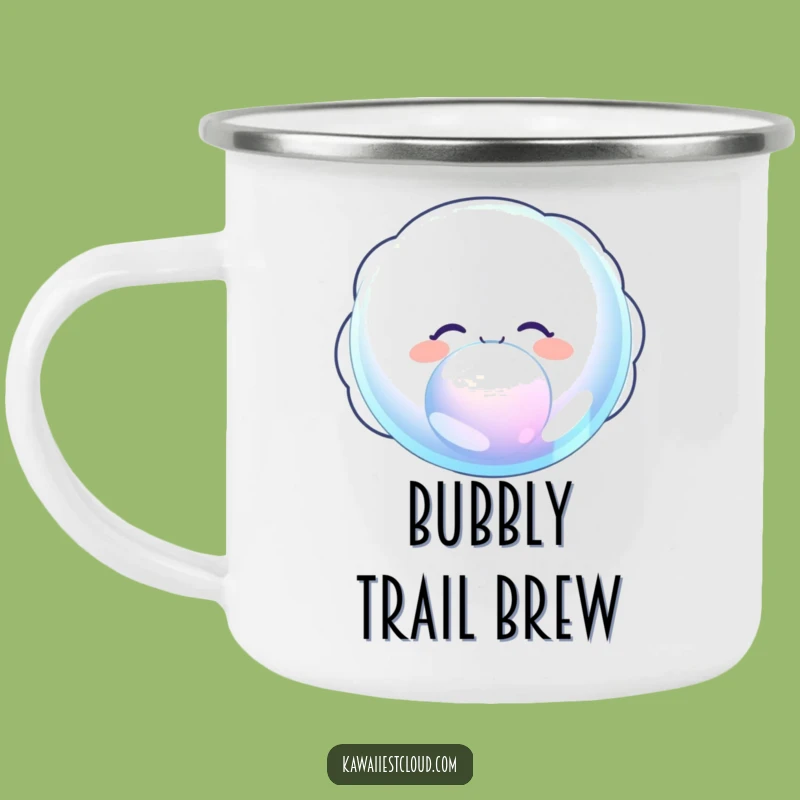 Funny Delighted Cloud Camping Mug: Bubble Magic for Hilarious Adventures