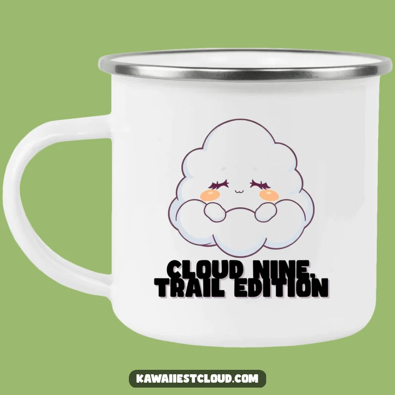 Funny Dreamy Cloud Camping Mug: Peaceful Floating Character, Durable & Humorous Outdoor Gift