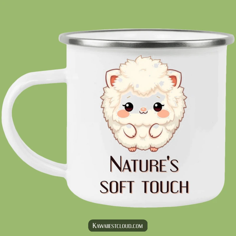 Funny Fluffy Character Camping Mug: Textured Outdoor Fun, Durable Funny Gift