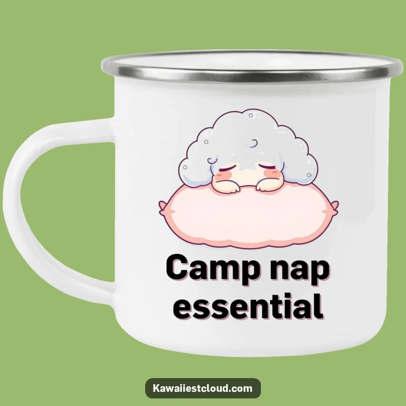 Funny Sleepy Cloud Pillow Camping Mug - Cozy Outdoor Naps - Funny Gift