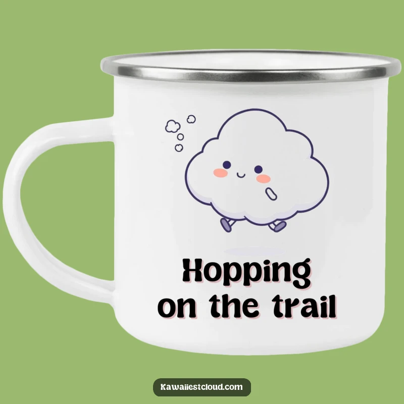 Funny Cloud Hop Camping Mug - Silly Vapor Puff Sipper