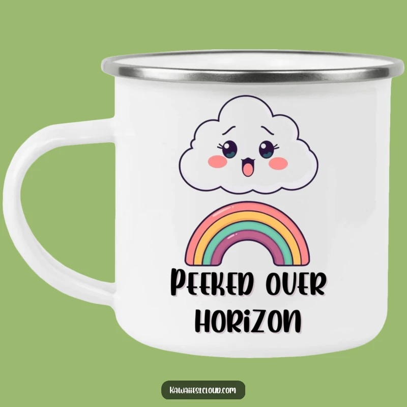 Funny Surprised Cloud Camping Mug - Hilarious Outdoor Drinkware