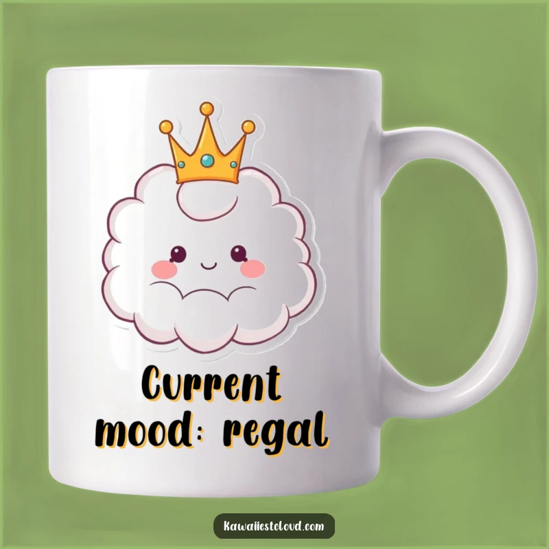 Funny Cheerful Crown Cloud Mug - Regal & Hilarious Weather Gift
