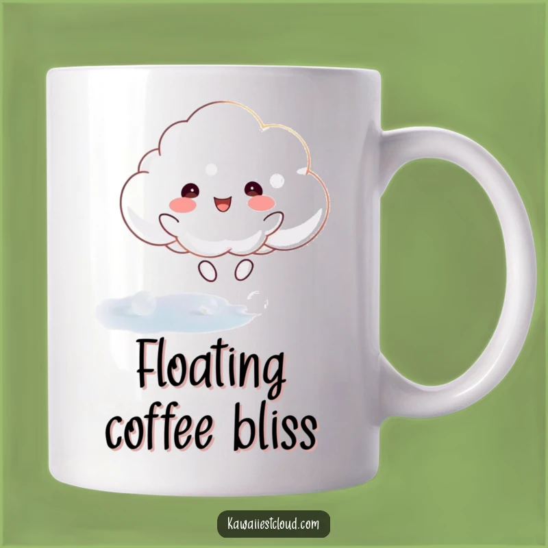 Funny Joyful Cloud Mug: Bouncing on Ethereal Surface for a Hilarious Gift