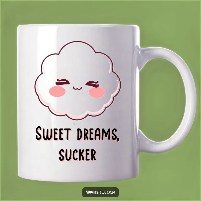 Funny Mischievous Winking Cloud Mug - Cheeky Weather Gift
