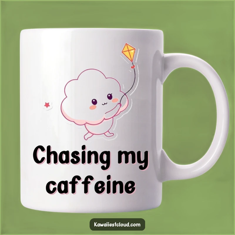 Funny Playful Cloud Kite Mug: Light Chasing Gift, Perfect Whimsical Dreamer Accessory