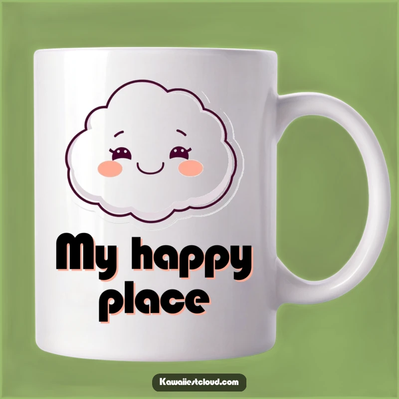Funny Smiling Cloud Mug, A Joyful Character Floating Happily, Perfect Gift