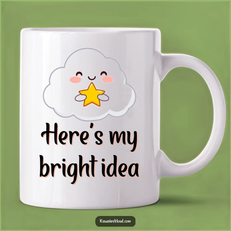 Funny Star Cloud Mug: Generous Character Offering Light, Perfect Funny Gift