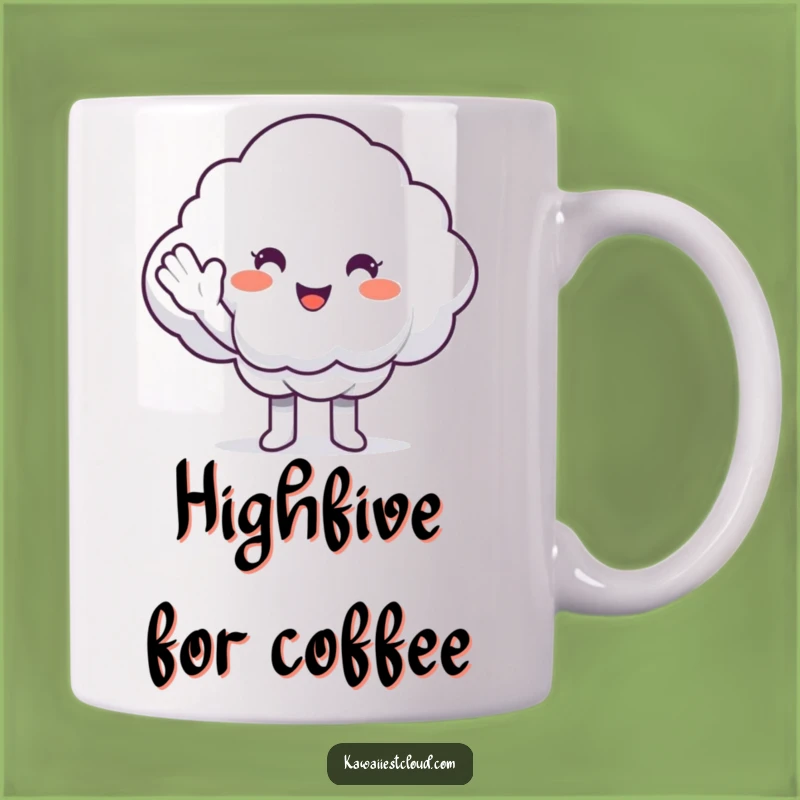 Funny Cloud High-Five Mug: Spread Positivity and Smiles Gift