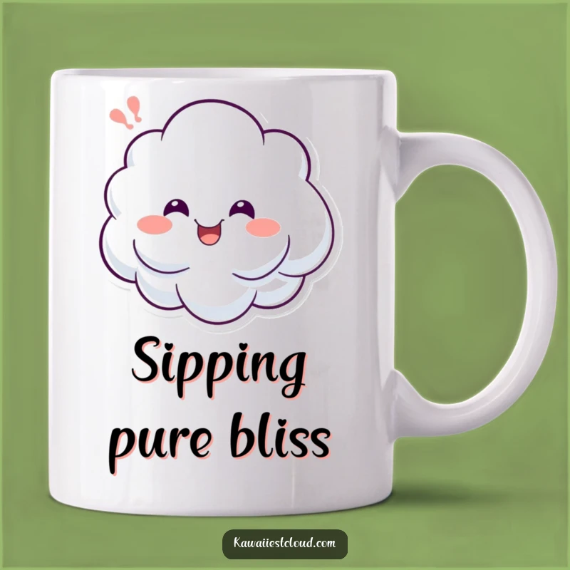 Funny Cloud Happy Sigh Mug: Cheerful Character Gift for Joyful Sips