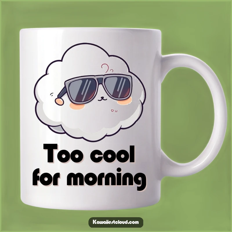 Funny Cool Cloud Sunglasses Mug - Iced Coffee Gift for Stylish Sippers