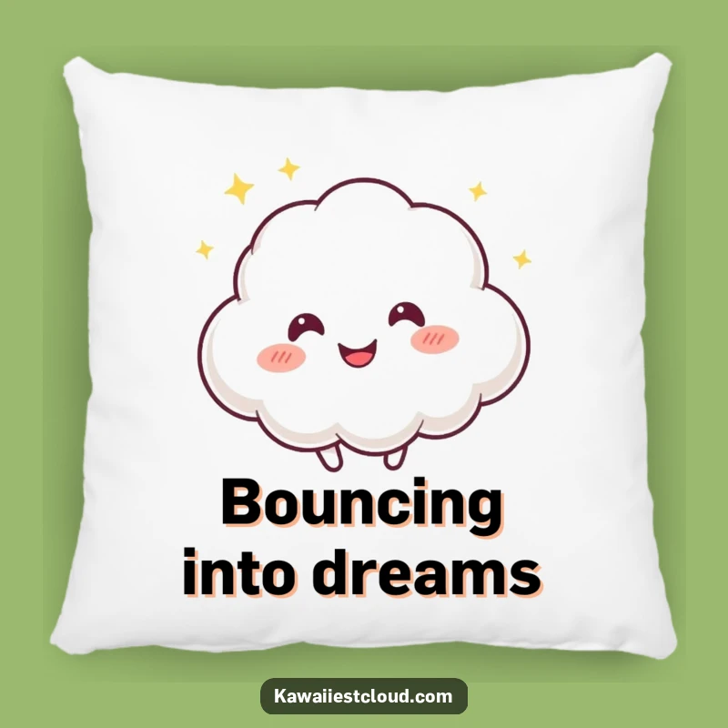 Funny Mischief Cloud Pillow, Playful Bouncing Decor, Cozy Fun Accent