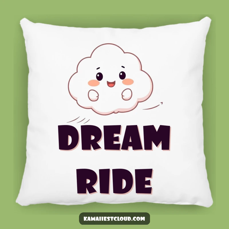 Funny Happy Cloud Surfing Pillow - Cozy Adventure Accent