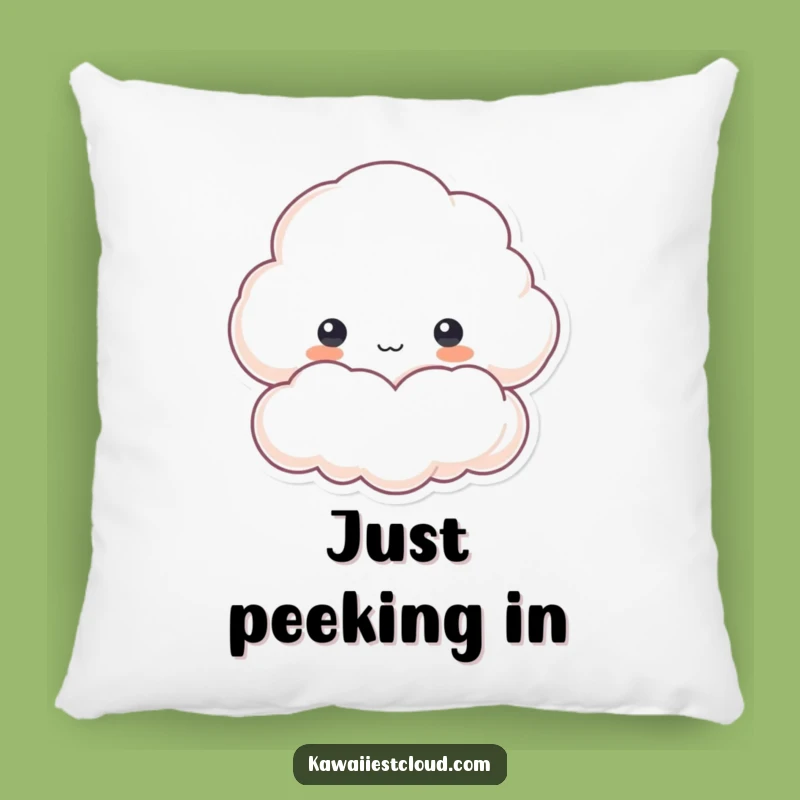 Funny Cloud Peek Pillow: Soft Character Accent for Curious Comfort