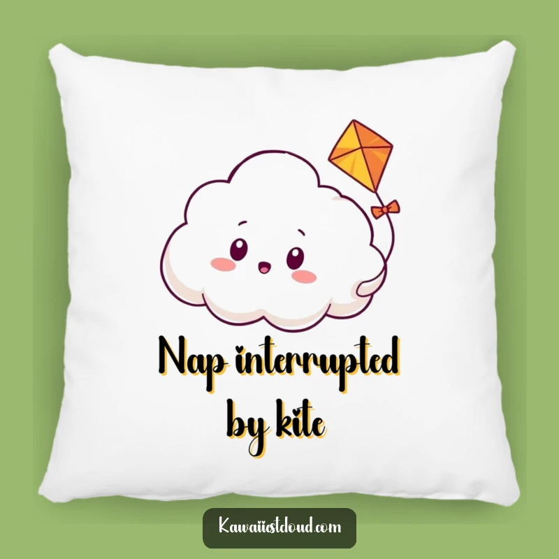Funny Cloud Pillow - Kite Weaving Surprise, Cozy Funny Gift!