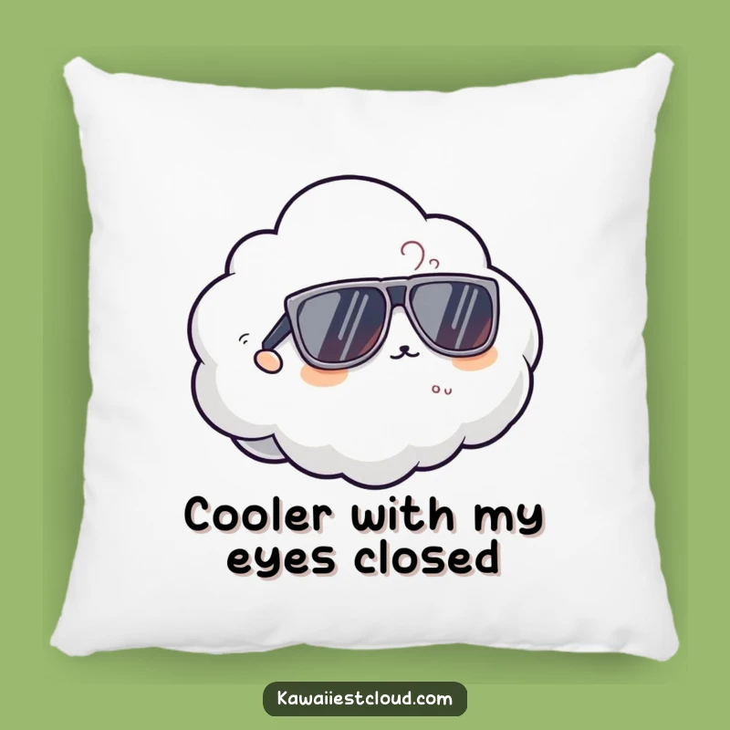 Funny Cool Cloud Pillow - Oversized Sunglasses Comfort Cushion