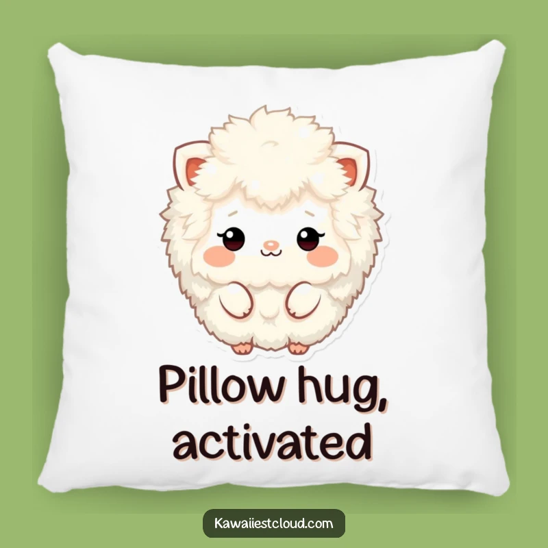 Funny Fluffy Character Pillow: Soft Textured Cushion, Cozy Funny Gift for Relaxation