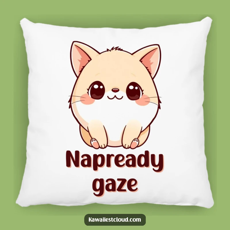 Funny Plump Creature Pillow: Cute Curious Eyes Accent, Cozy Funny Gift
