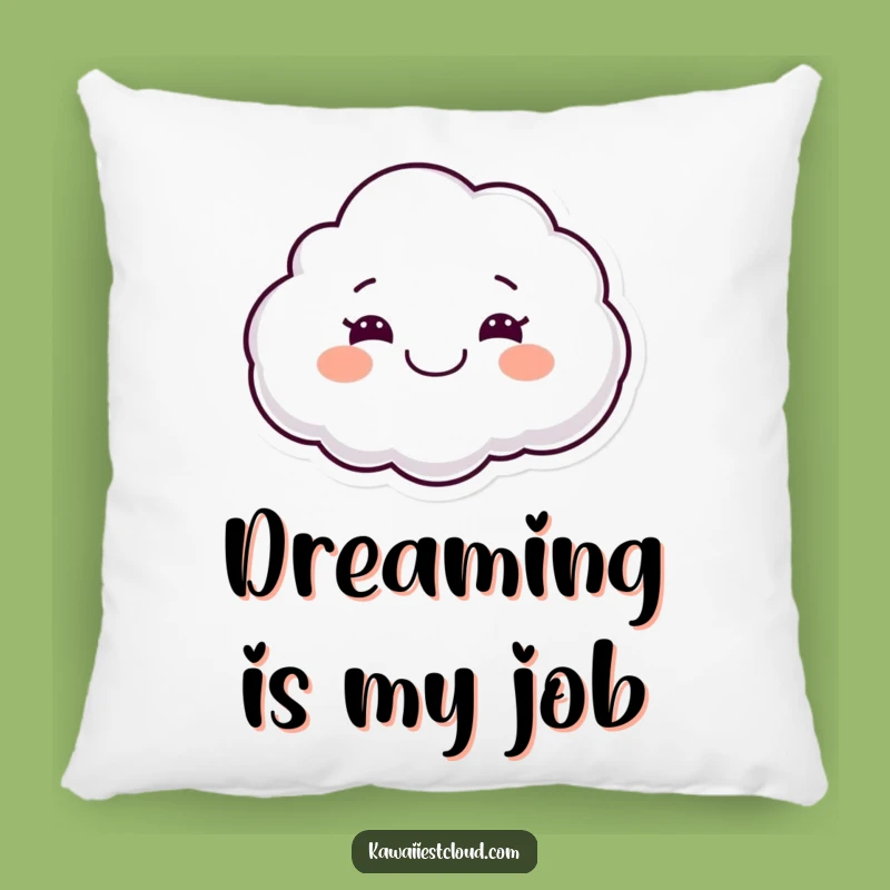 Funny Smiling Cloud Pillow, Cozy Floating Character Decor, Perfect Accent
