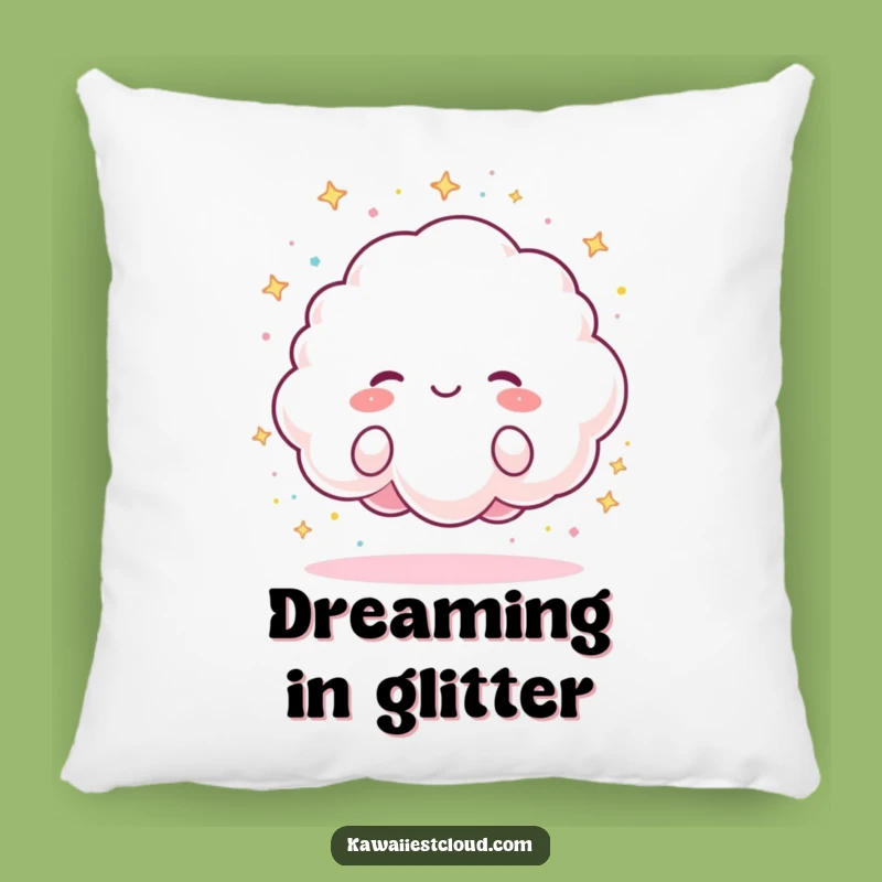 Funny Sparkle Cloud Pillow: Comfortable Character Raining Sparkles, Cozy Funny Gift
