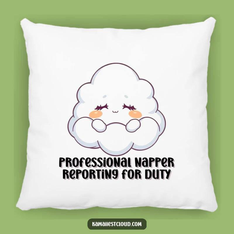 Funny Dreamy Cloud Pillow: Peaceful Floating Character Comfort, Cozy & Humorous Accent