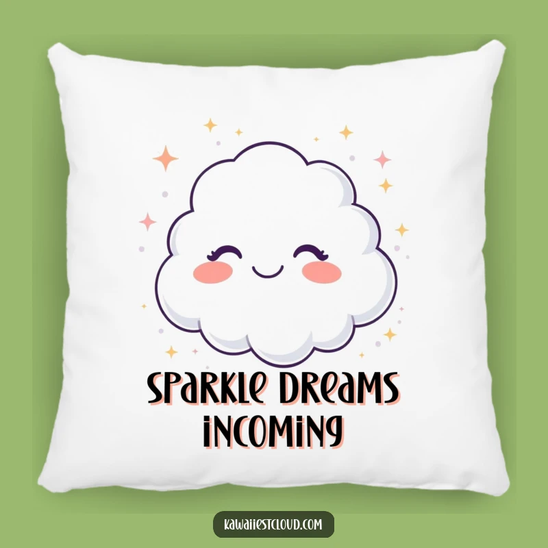 Funny Giggling Cloud Glitter Pillow - Sparkly Accent Pillow - Funny Gift