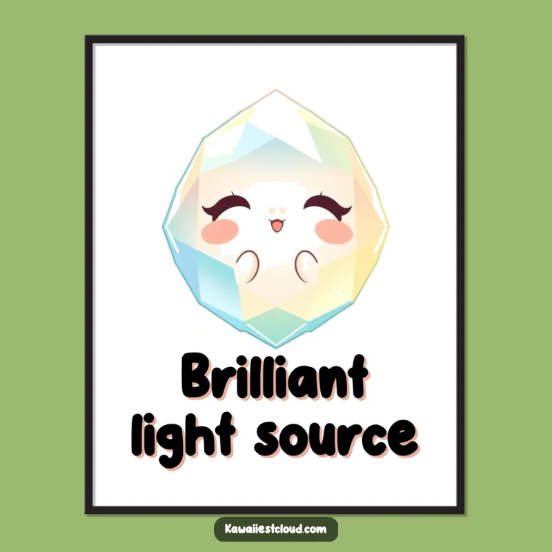 Funny Gem Digital Art: Welcoming Light Download, Elegant Humorous Gift for Decor