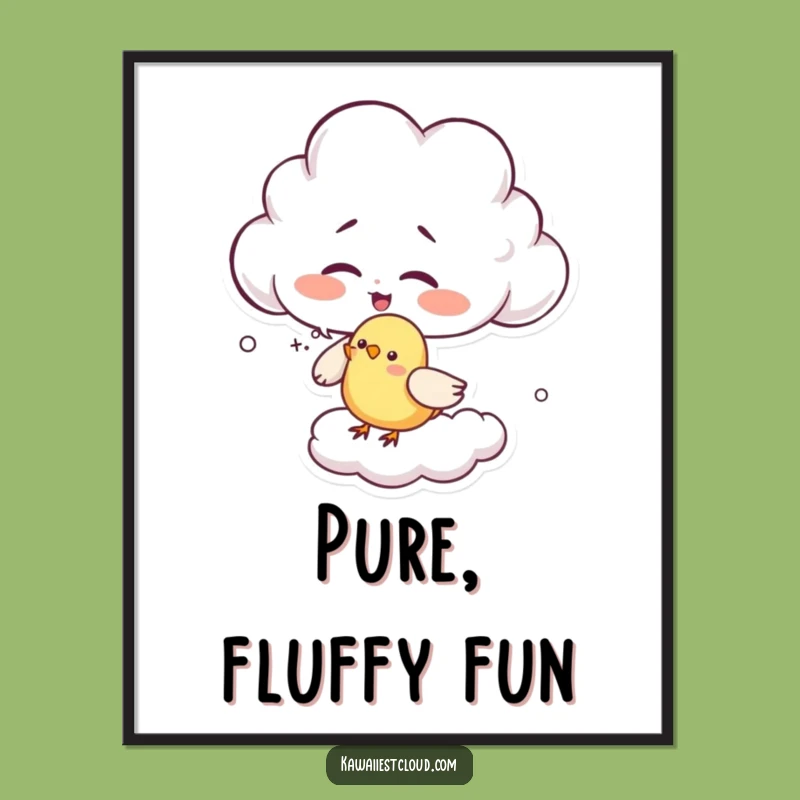 Funny Giggling Cloud Digital Art - Instant Joy for Walls