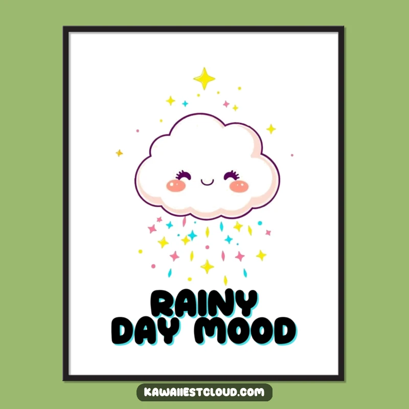 Funny Joyful Cloud Digital Art - Instant Colors, Hilarious Gift Download