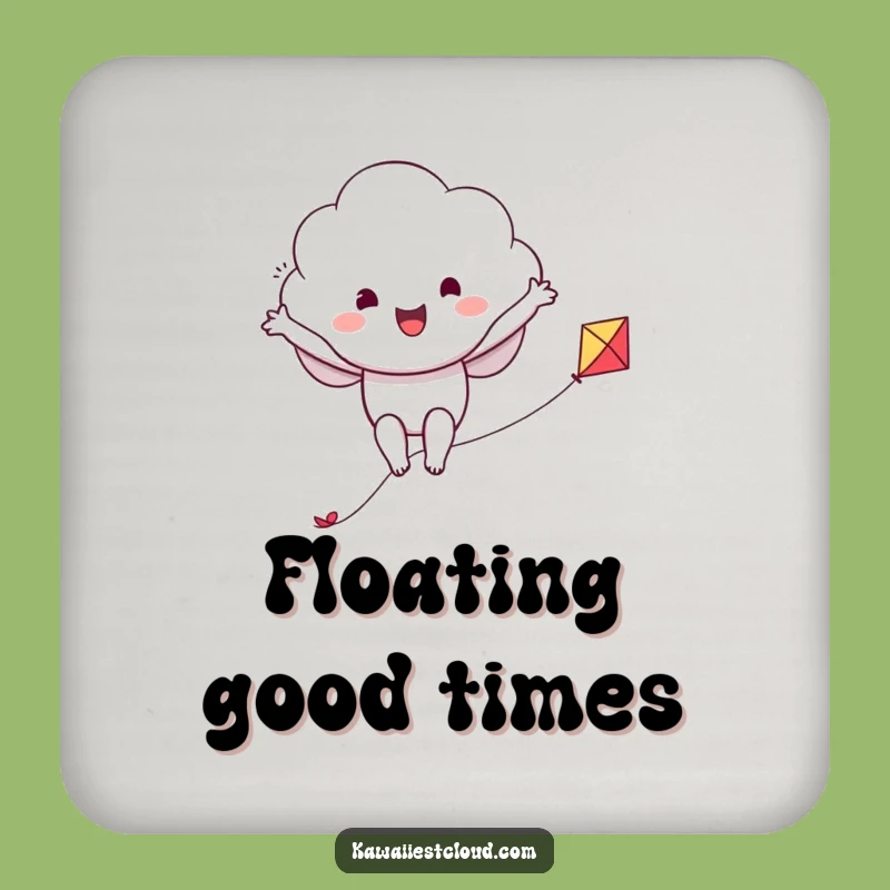 Funny Cloud Kite Rider Coasters: Protect Your Surfaces with Airborne Charm