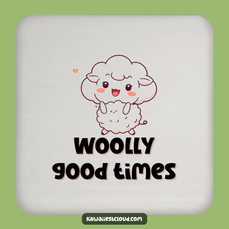 Funny Cloud Sheep Bounce Coaster: Joyful Protection, Perfect Humorous Bar Gift