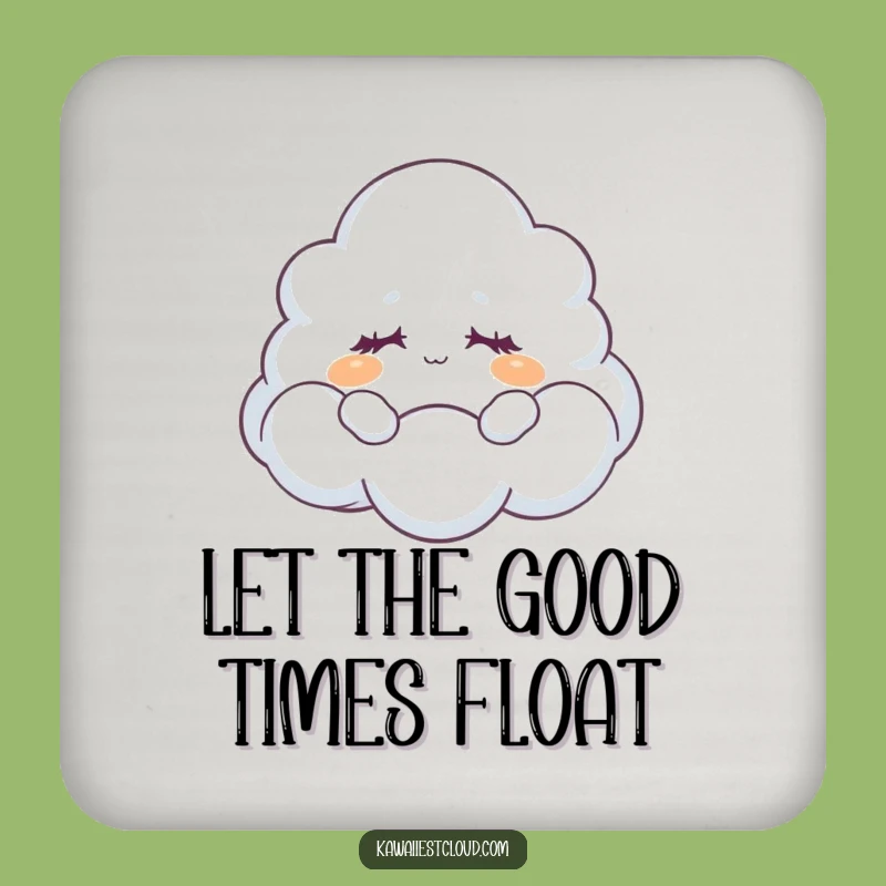 Funny Dreamy Cloud Coaster: Peaceful Floating Character Protection, Humorous & Stylish Decor