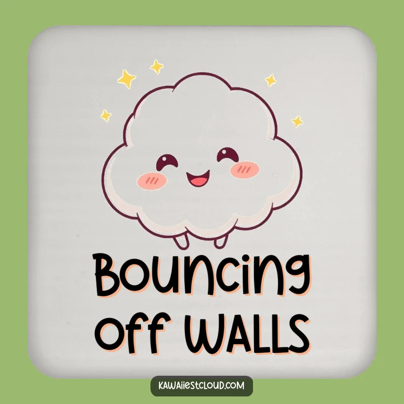 Funny Mischief Cloud Coaster, Playful Decor, Fun Surface Protection