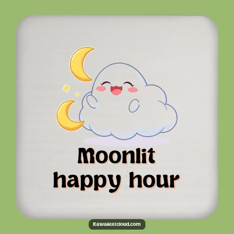 Funny Moon Play Drink Coaster: Protect Surfaces with Celestial Charm!