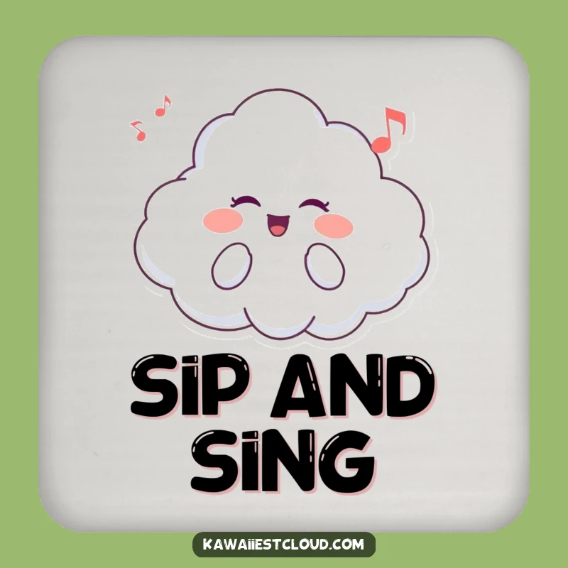 Funny Cloud Singer Coaster: Musical Protection for Your Surfaces Gift
