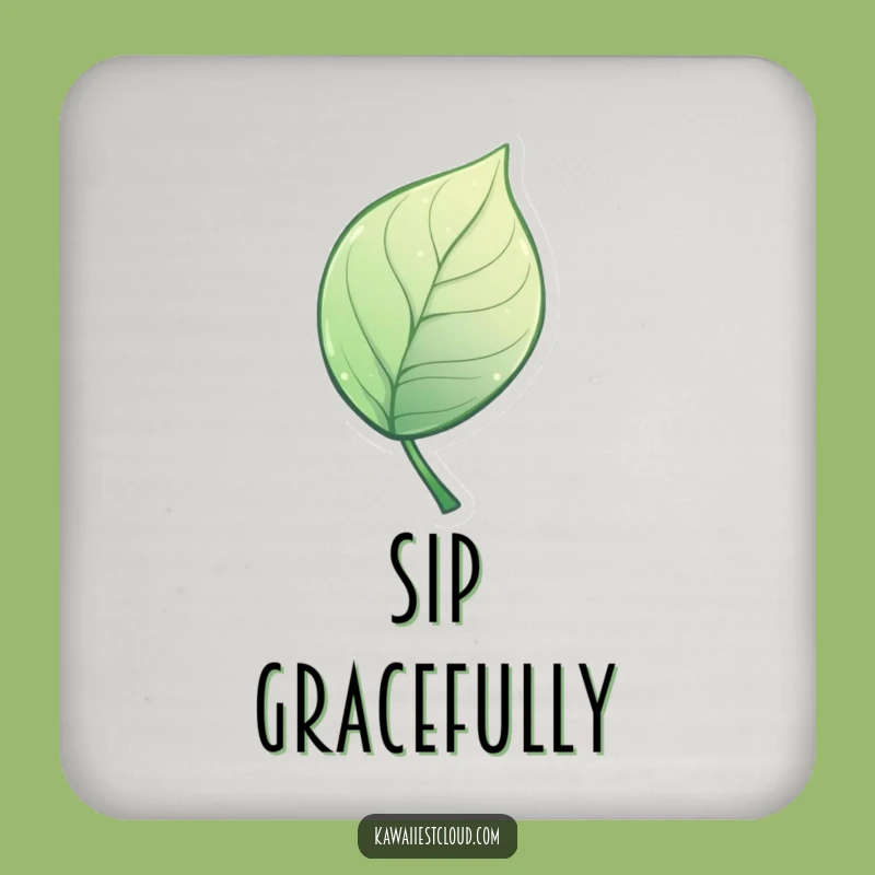 Protect Funny Leaf Coasters: Artistic Curve Style, A Chic Humorous Gift for Tables