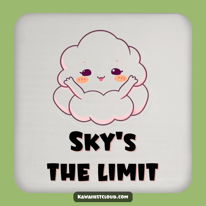 Funny Cloud Hugging Sky Coaster: Protect Surfaces with Sky-High Charm, Funny Gift