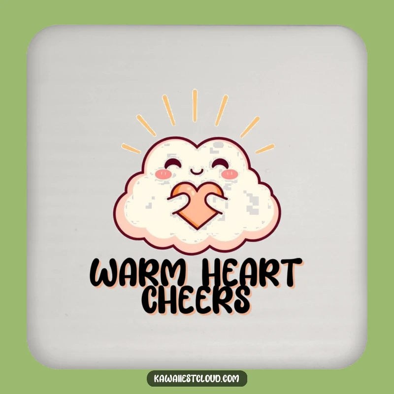 Funny Heart Cloud Coaster: Protect Surfaces with Love, Adorable Humorous Gift