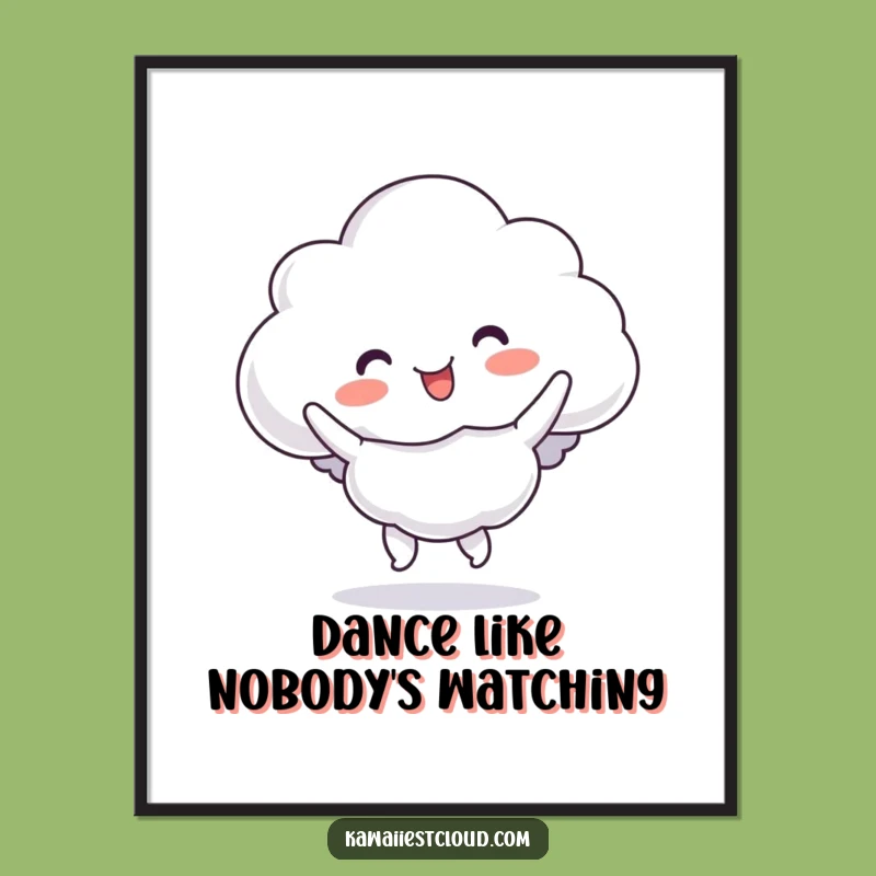 Funny Cloud Jig Poster: Energetic Dance Art, Perfect Humorous Wall Decor Gift
