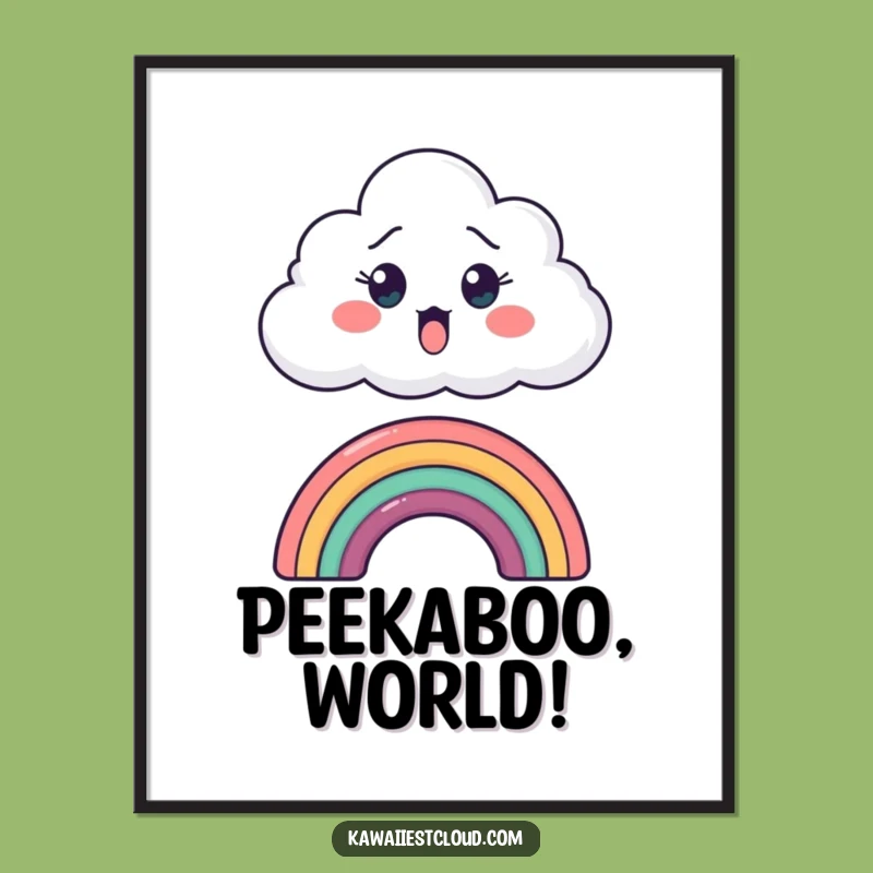 Funny Surprised Cloud Poster - Hilarious Weather Art for Your Walls